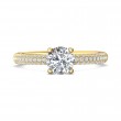 FlyerFit® 14K Yellow Gold Micropave Engagement Ring