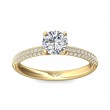 FlyerFit® 14K Yellow Gold Micropave Engagement Ring