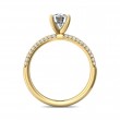 FlyerFit® 14K Yellow Gold Micropave Engagement Ring
