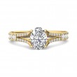 FlyerFit® 18K Yellow Gold Split Shank Engagement Ring