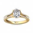 FlyerFit® 18K Yellow Gold Split Shank Engagement Ring