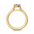 FlyerFit® 18K Yellow Gold Split Shank Engagement Ring