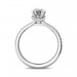 FlyerFit® 18K White Gold Split Shank Engagement Ring