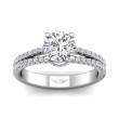 FlyerFit® 14K White Gold Split Shank Engagement Ring