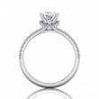 FlyerFit® 14K White Gold Split Shank Engagement Ring