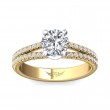 FlyerFit® 14K Yellow and 14K White Gold Split Shank Engagement Ring