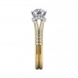 FlyerFit® 14K Yellow and 14K White Gold Split Shank Engagement Ring