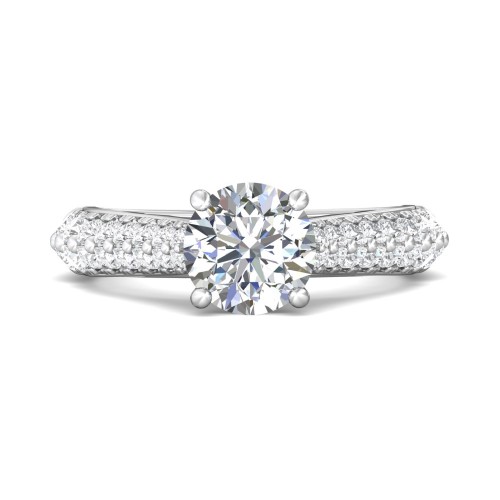 FlyerFit&reg; 18K White Gold Encore Engagement Ring
