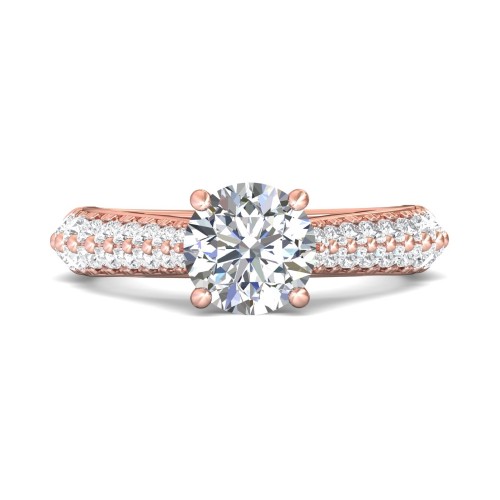FlyerFit&reg; 18K Pink Gold Encore Engagement Ring