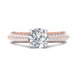 FlyerFit® 14K Pink Gold Shank And White Gold Top Encore Engagement Ring