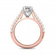 FlyerFit® 14K Pink Gold Shank And White Gold Top Encore Engagement Ring