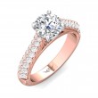 FlyerFit® 14K Pink Gold Shank And White Gold Top Encore Engagement Ring