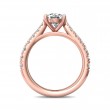 FlyerFit® 14K Pink Gold Micropave Engagement Ring