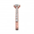 FlyerFit® 14K Pink Gold Micropave Engagement Ring