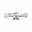 FlyerFit® 14K White Gold Micropave Engagement Ring