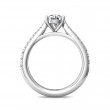 FlyerFit® 14K White Gold Micropave Engagement Ring
