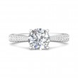 FlyerFit® 14K White Gold Micropave Engagement Ring