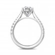 FlyerFit® 14K White Gold Micropave Engagement Ring