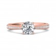 FlyerFit® 14K Pink Gold Micropave Engagement Ring