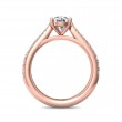 FlyerFit® 14K Pink Gold Micropave Engagement Ring