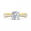 FlyerFit® 14K Yellow and 14K White Gold Micropave Engagement Ring