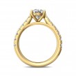 FlyerFit® 18K Yellow Gold Micropave Engagement Ring