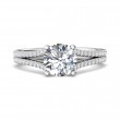 FlyerFit® 14K White Gold Split Shank Engagement Ring