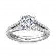 FlyerFit® 14K White Gold Split Shank Engagement Ring
