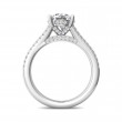 FlyerFit® 14K White Gold Split Shank Engagement Ring