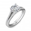 FlyerFit® 14K White Gold Split Shank Engagement Ring