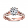 FlyerFit® 14K Pink Gold Split Shank Engagement Ring
