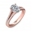FlyerFit® 14K Pink Gold Split Shank Engagement Ring
