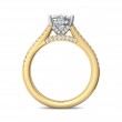 FlyerFit® 18K Yellow Gold Shank And White Gold Top Split Shank Engagement Ring