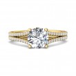 FlyerFit® 14K Yellow Gold Split Shank Engagement Ring