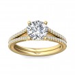 FlyerFit® 14K Yellow Gold Split Shank Engagement Ring
