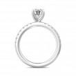 FlyerFit® 18K White Gold Micropave Engagement Ring