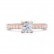 FlyerFit® 14K Pink Gold Micropave Engagement Ring