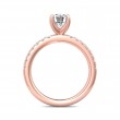 FlyerFit® 14K Pink Gold Micropave Engagement Ring
