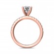 FlyerFit® 18K Pink Gold Micropave Engagement Ring