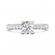 FlyerFit® 18K White Gold Micropave Engagement Ring