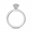 FlyerFit® 18K White Gold Micropave Engagement Ring