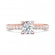 FlyerFit® 14K Pink Gold Micropave Engagement Ring