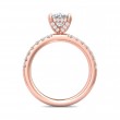 FlyerFit® 14K Pink Gold Micropave Engagement Ring