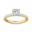 FlyerFit® 14K Yellow Gold Micropave Engagement Ring