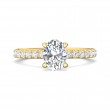 FlyerFit® 18K Yellow Gold Micropave Engagement Ring