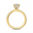 FlyerFit® 18K Yellow Gold Micropave Engagement Ring