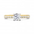 FlyerFit® 14K Yellow and 14K White Gold Micropave Engagement Ring