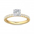 FlyerFit® 14K Yellow and 14K White Gold Micropave Engagement Ring