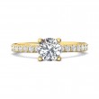 FlyerFit® 14K Yellow Gold Micropave Engagement Ring