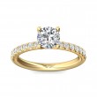 FlyerFit® 14K Yellow Gold Micropave Engagement Ring